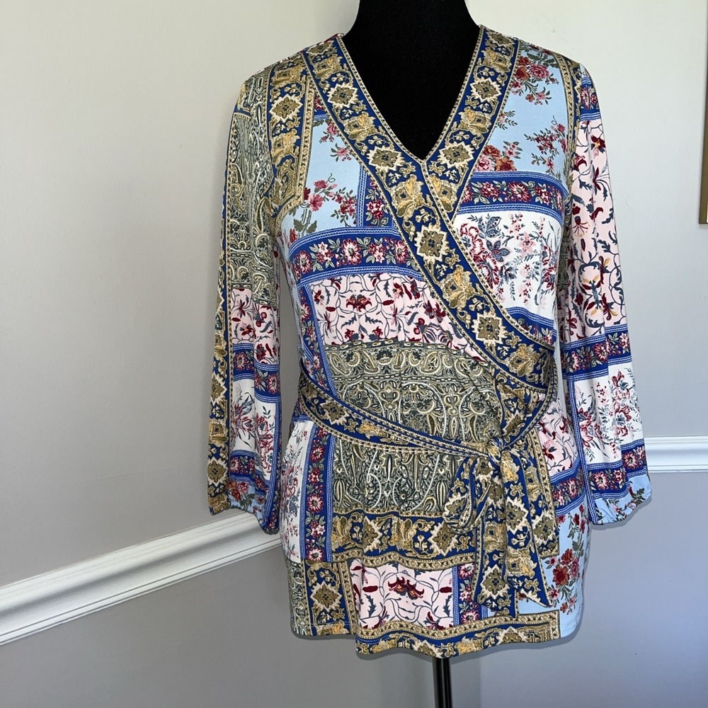 JM Collection Floral Blouse Size‎ Medium
